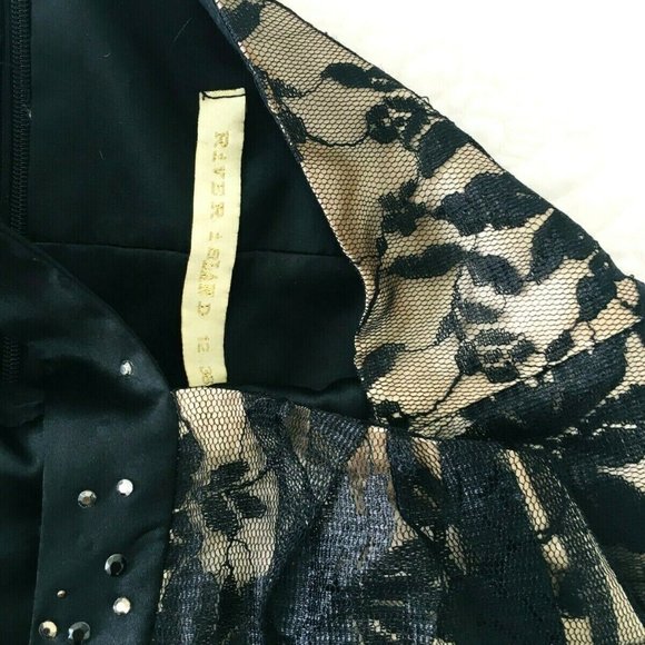 Lace dress RIVER ISLAND Floral Swarovski Sleeveles - Picture 4 of 6